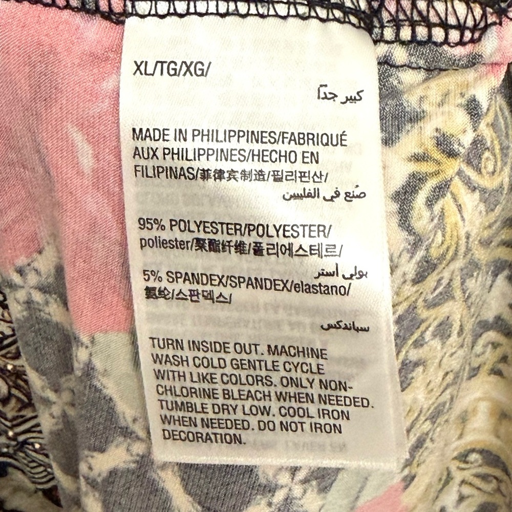 JM Collection Floral V Neck Tunic Blouse XL - Picture 4 of 11